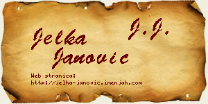 Jelka Janović vizit kartica